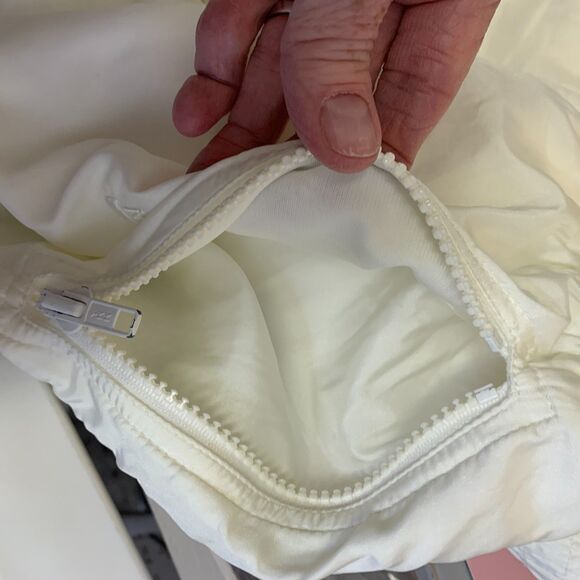 Mens Vintage 90s Nike‎ Swoosh Logo Windbreaker Track Pants White Semi-Opaque XXL - Picture 8 of 14